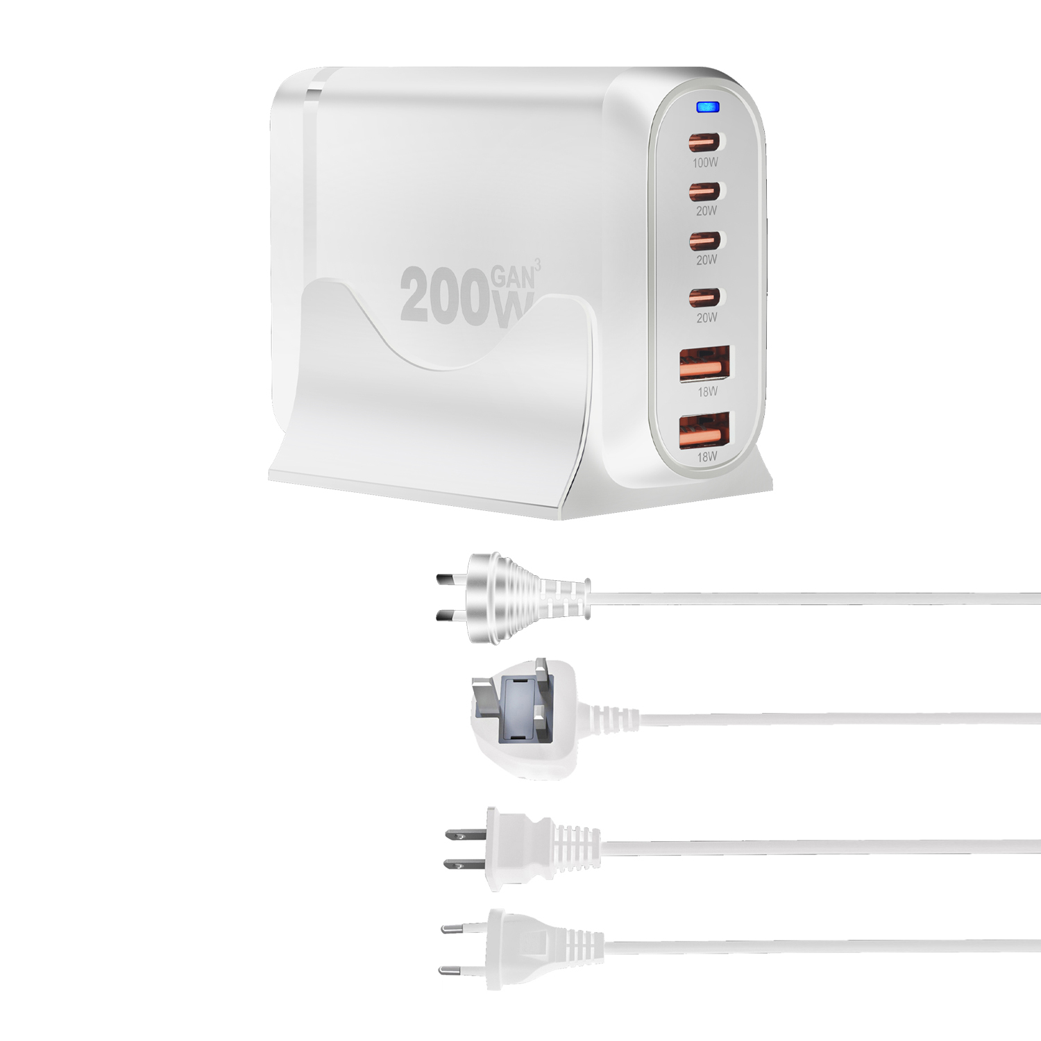 4C2A 200W 桌面充电器